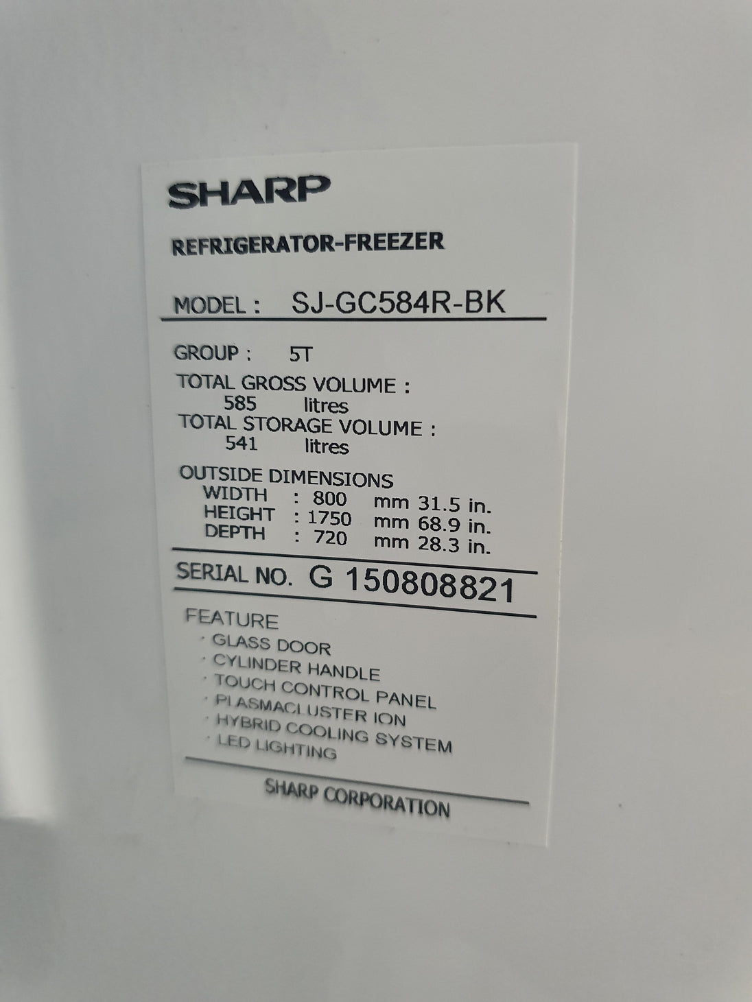 SHARP 541L Refrigerator Cheap World Online