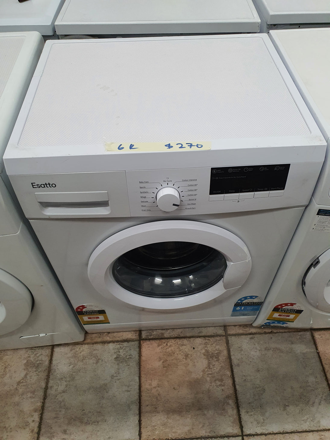 Esatto 6kg front loader washing machine