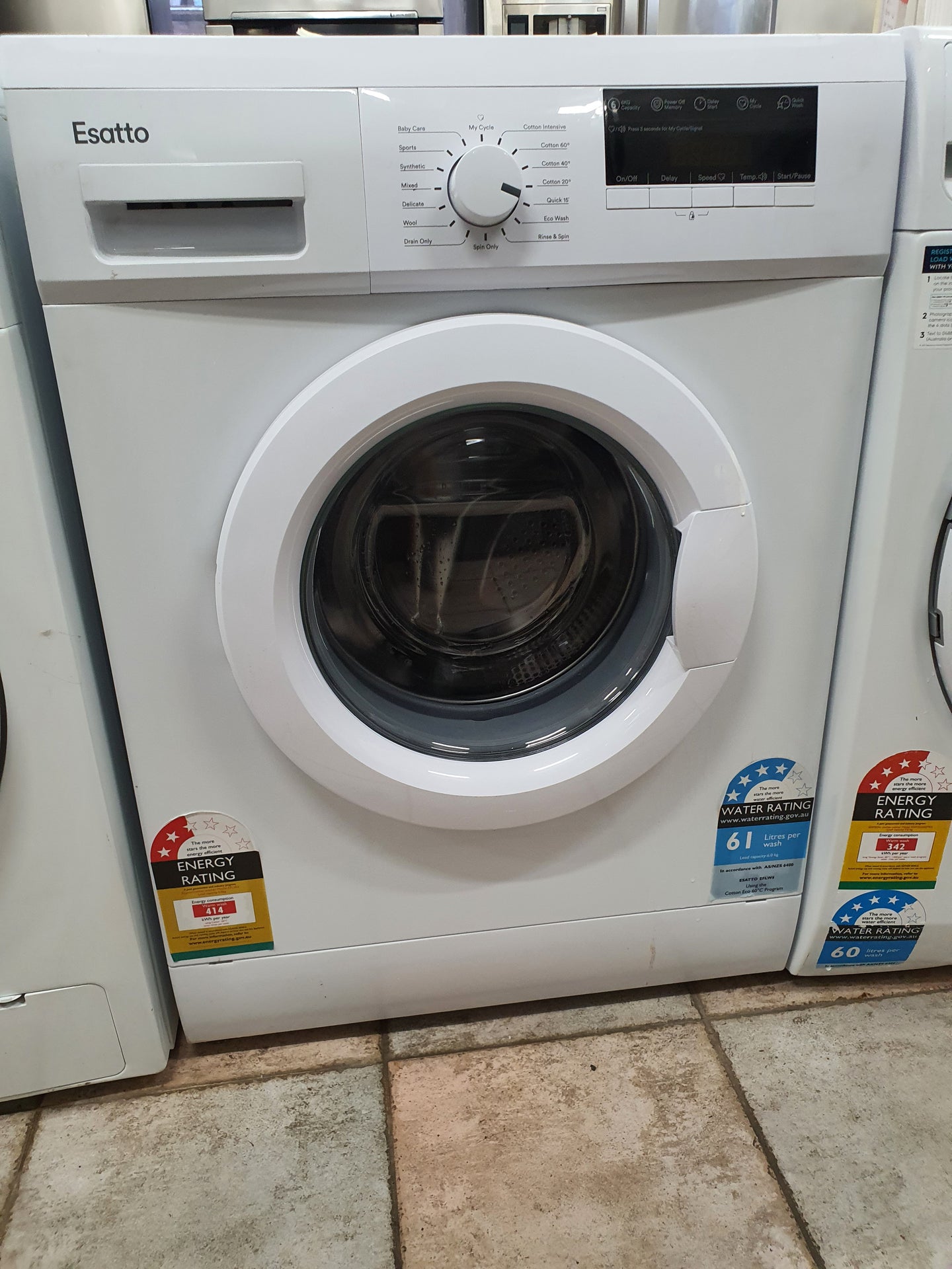 Esatto 6kg front loader washing machine