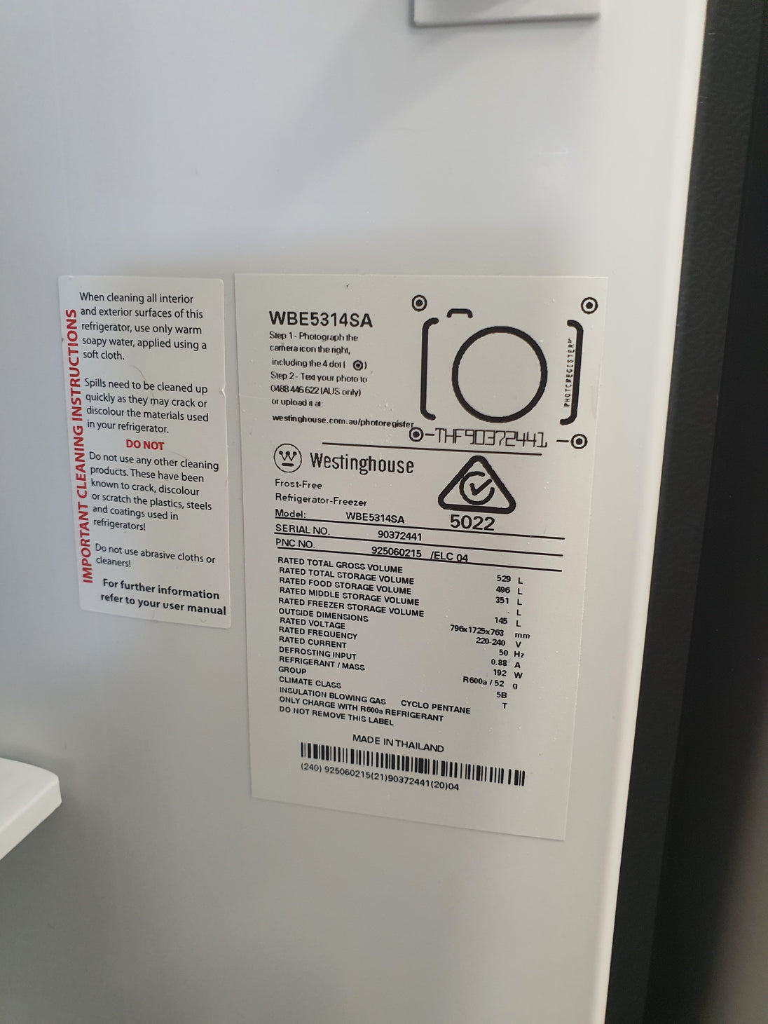 Westinghouse 529L Refrigerator