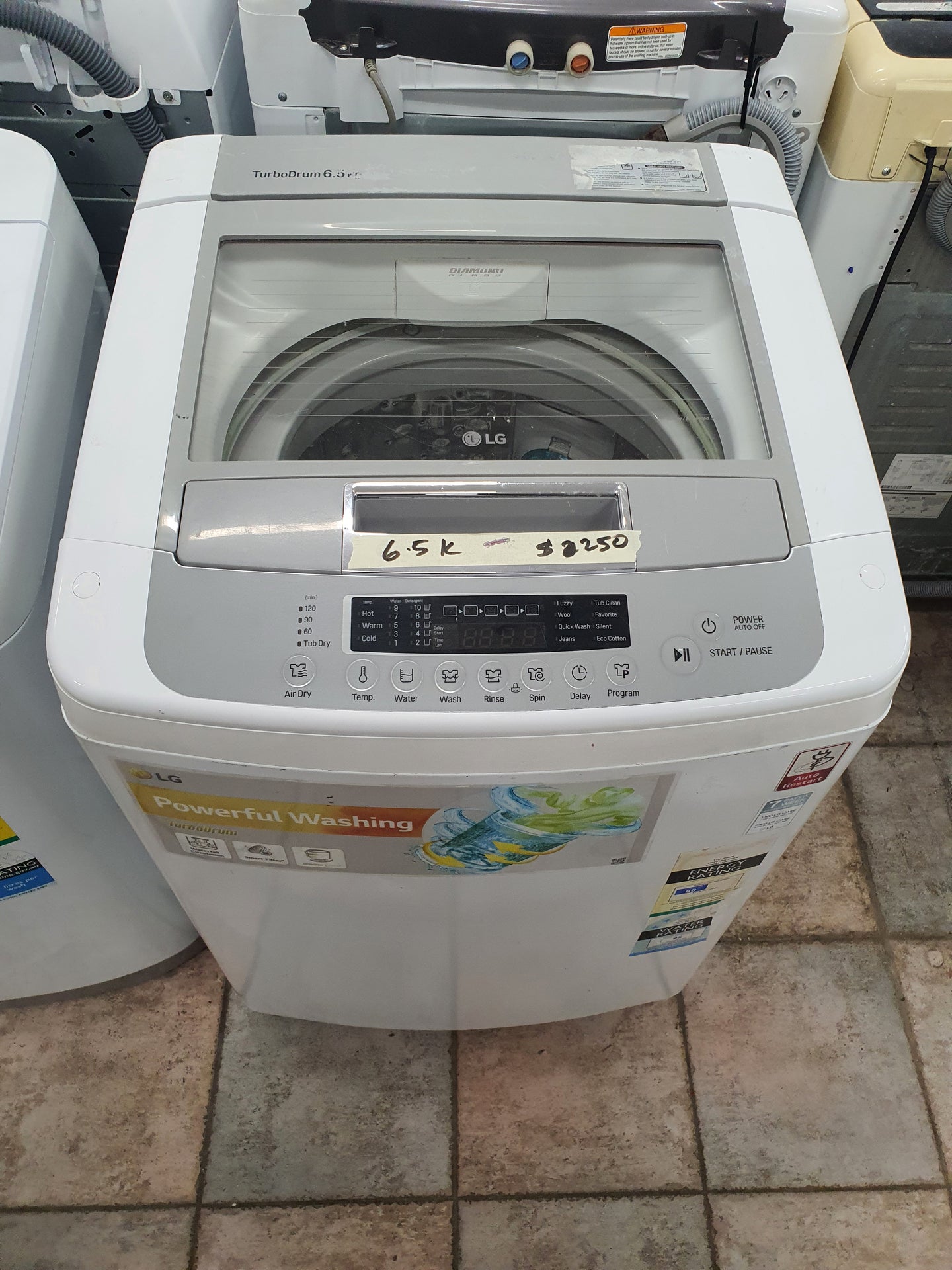 LG 6.5 kg toploader washing machine