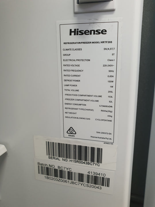 Hisense 205L Refrigerator