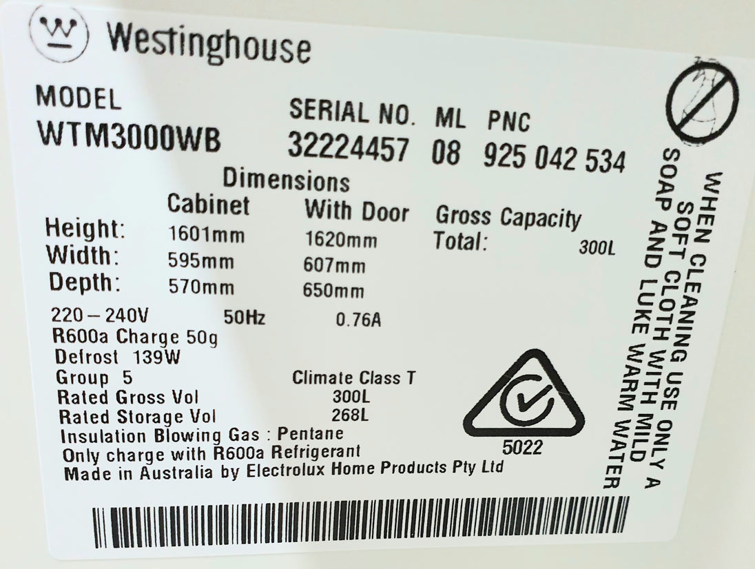 Westinghouse 300L fridge Cheap World Online