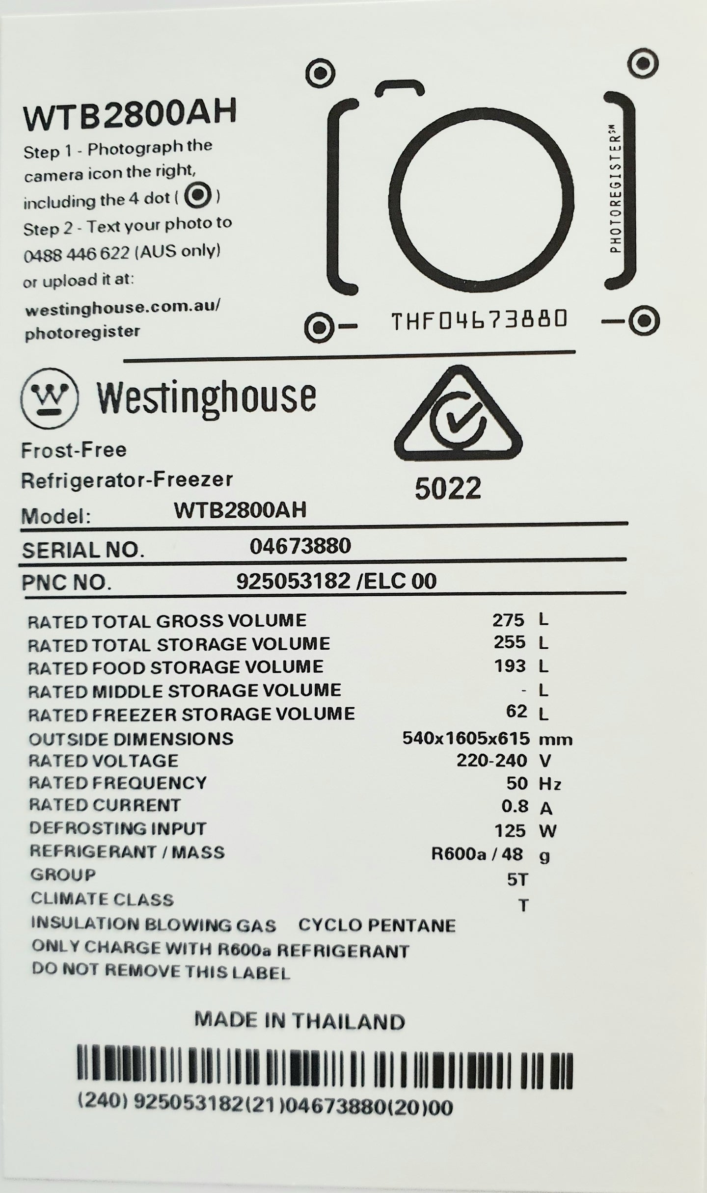 Westinghouse 275L fridge Cheap World Online