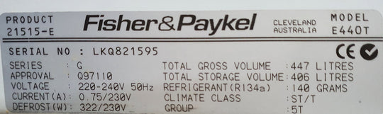 Fisher&Paykel 447L fridge Cheap World Online