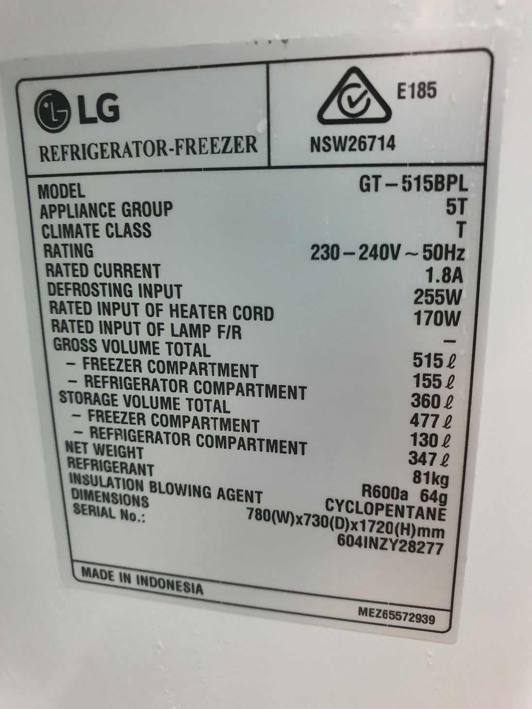 LG 515L Refrigerator Cheap World Online