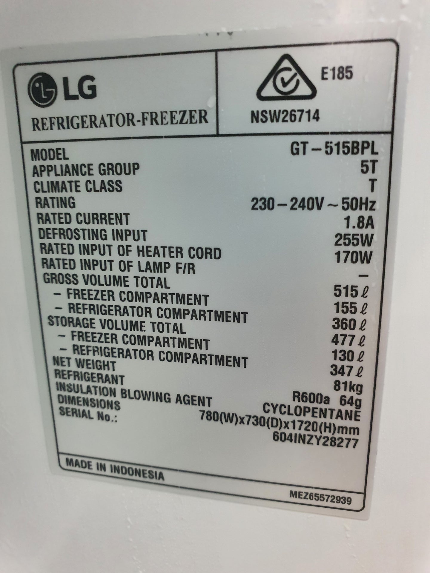 LG 515L Refrigerator Cheap World Online