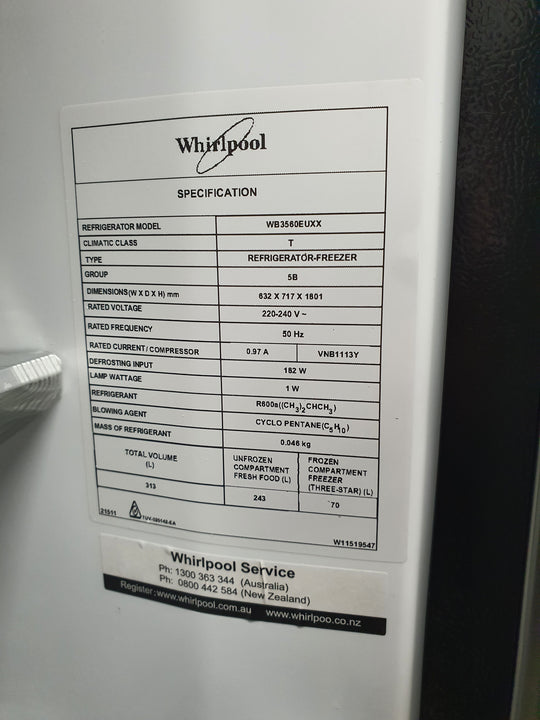 Whirlpool 313L factory second hand refrigerator Cheap World Online