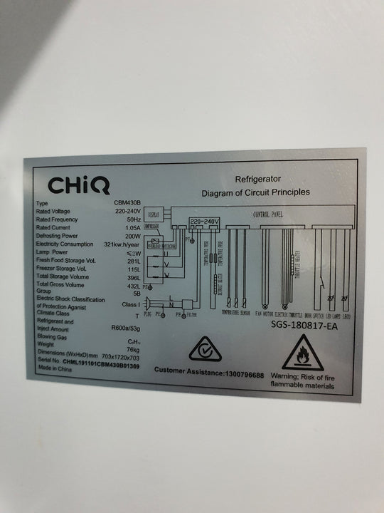 Chiq 432L Refrigerator Cheap World Online
