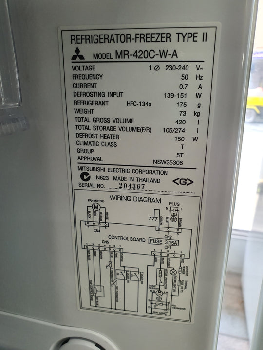 Mitsubishi 420L Refrigerator Cheap World Online