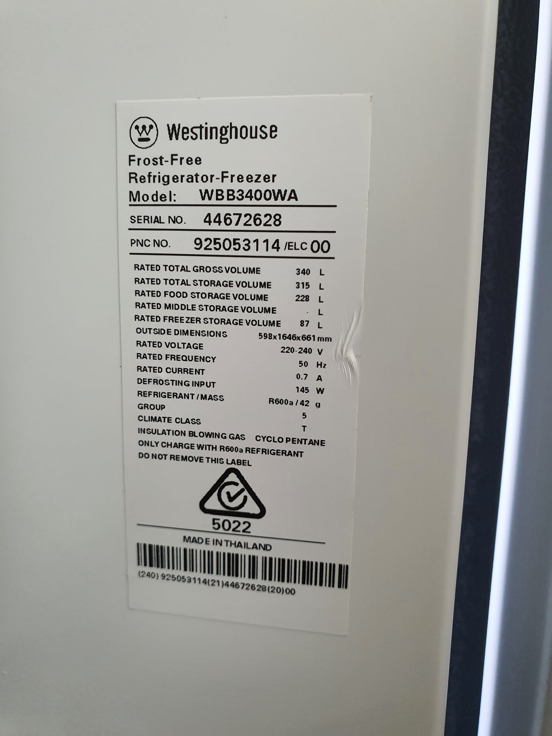 Westinghouse 340L Refrigerator Cheap World Online