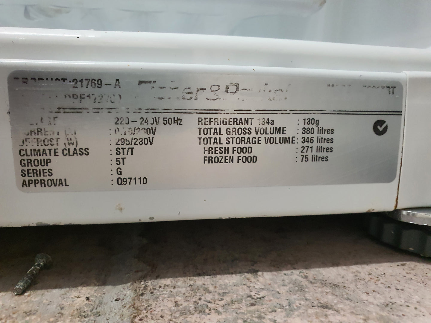 Fisher&Paykel 380L Refrigerator Cheap World Online
