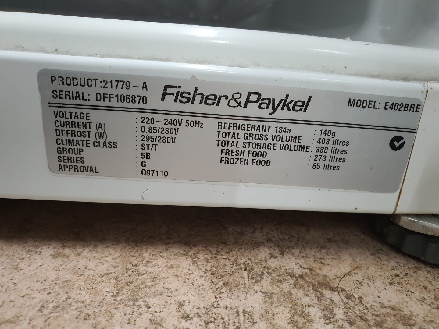 Fisher&Paykel 403L fridge Cheap World Online
