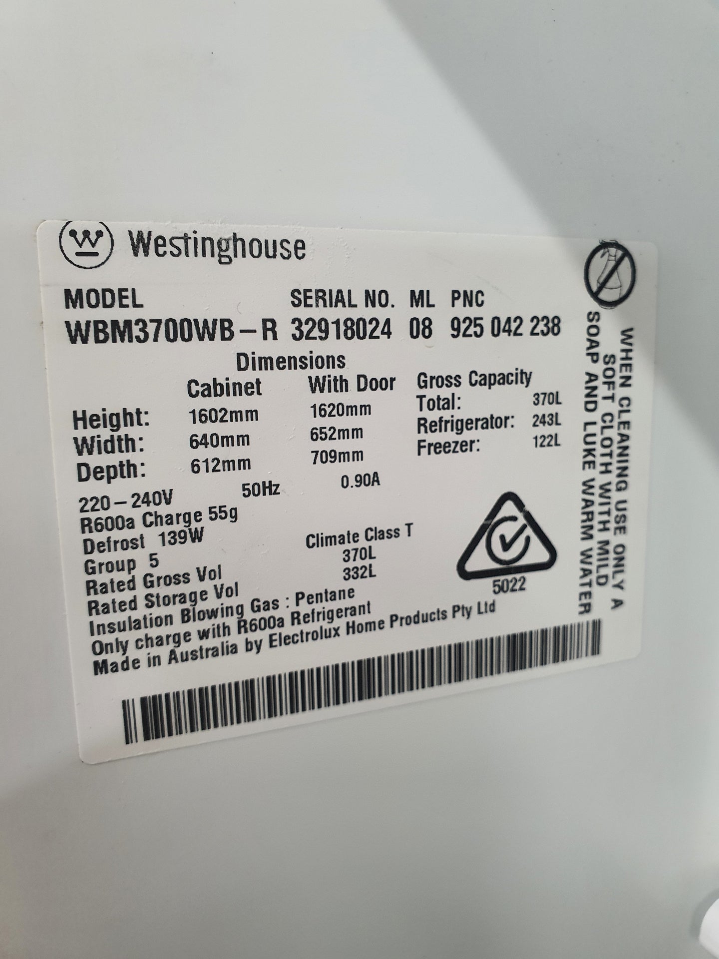 Westinghouse 370L Refrigerator Cheap World Online