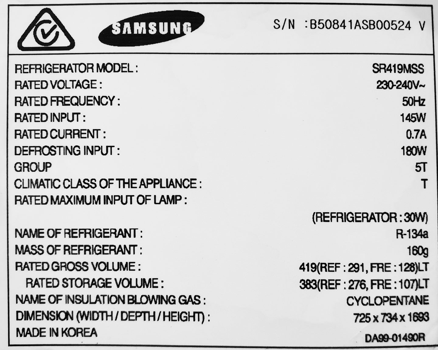 Samsung 419L fridge Cheap World Online
