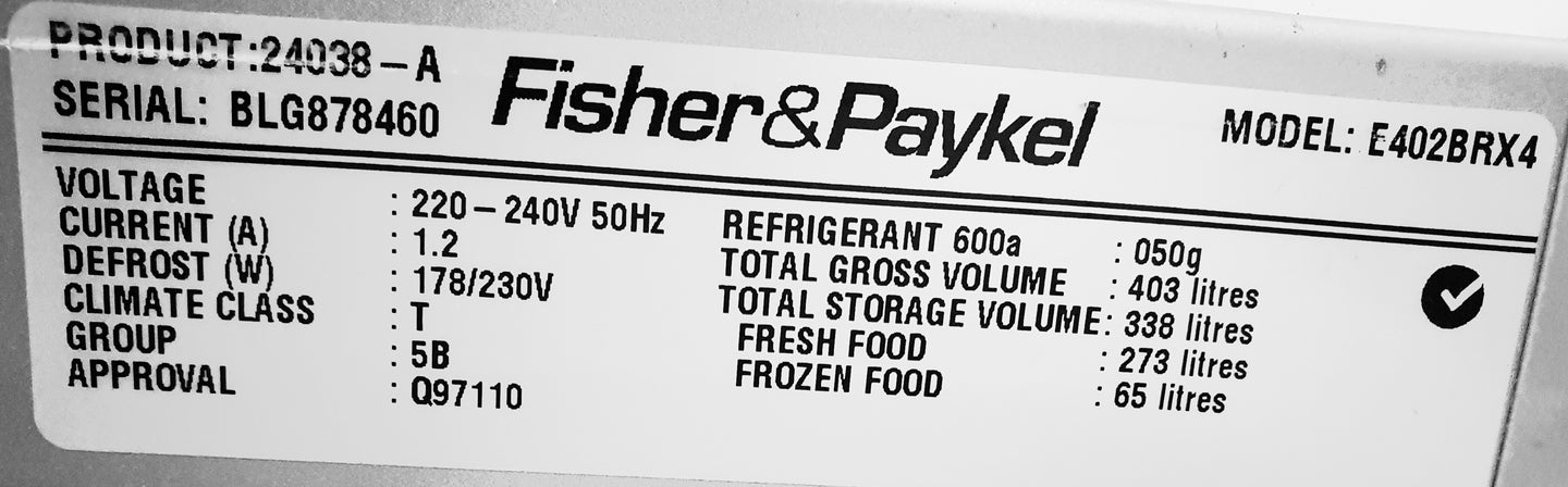 Fisher&Paykel 403L fridge Cheap World Online