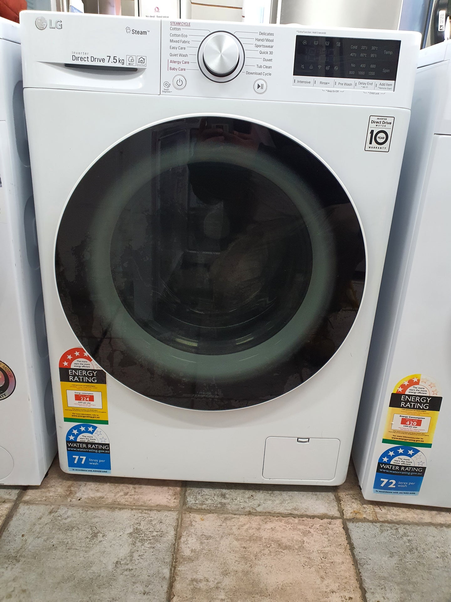 Lg 7.5 kg front loader washing machine Cheap World Online
