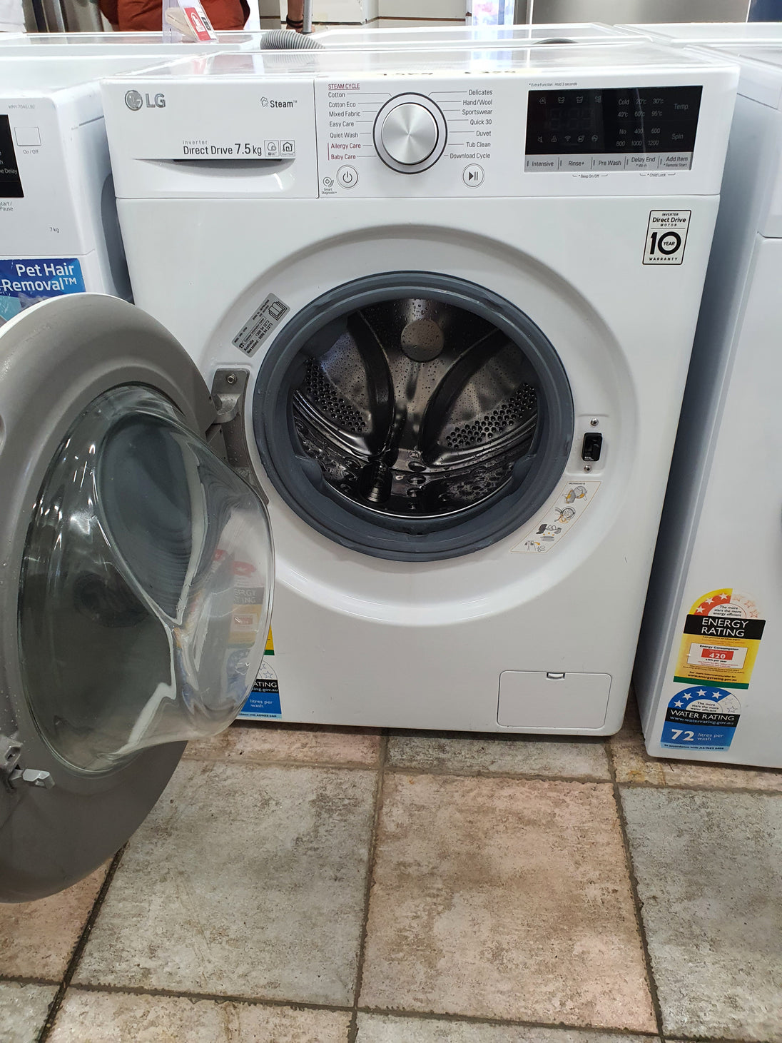 Lg 7.5 kg front loader washing machine Cheap World Online
