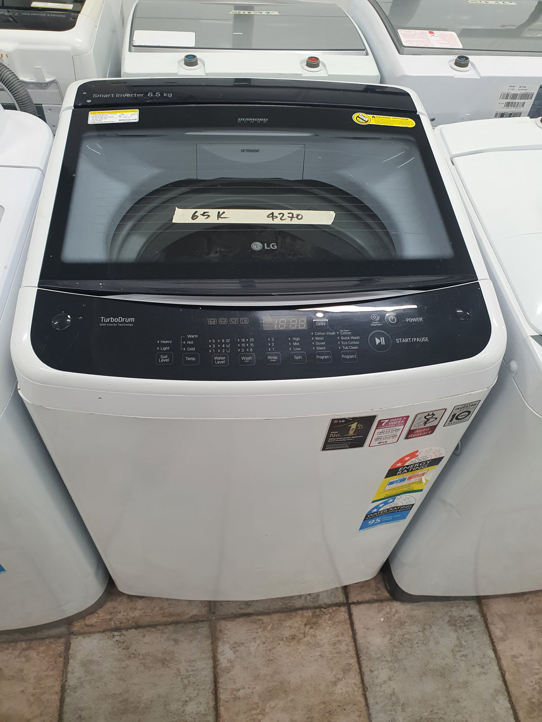 LG 6.5k Top loader washing machine Cheap World Online