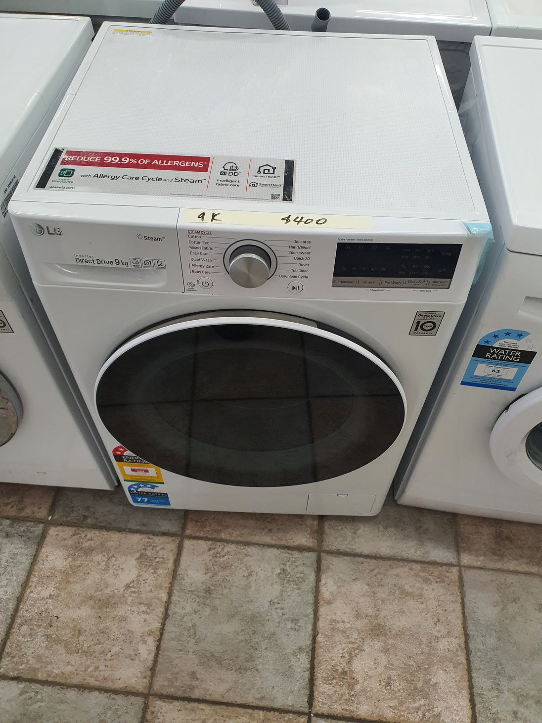 Lg 9kg front loader washing machine Cheap World Online