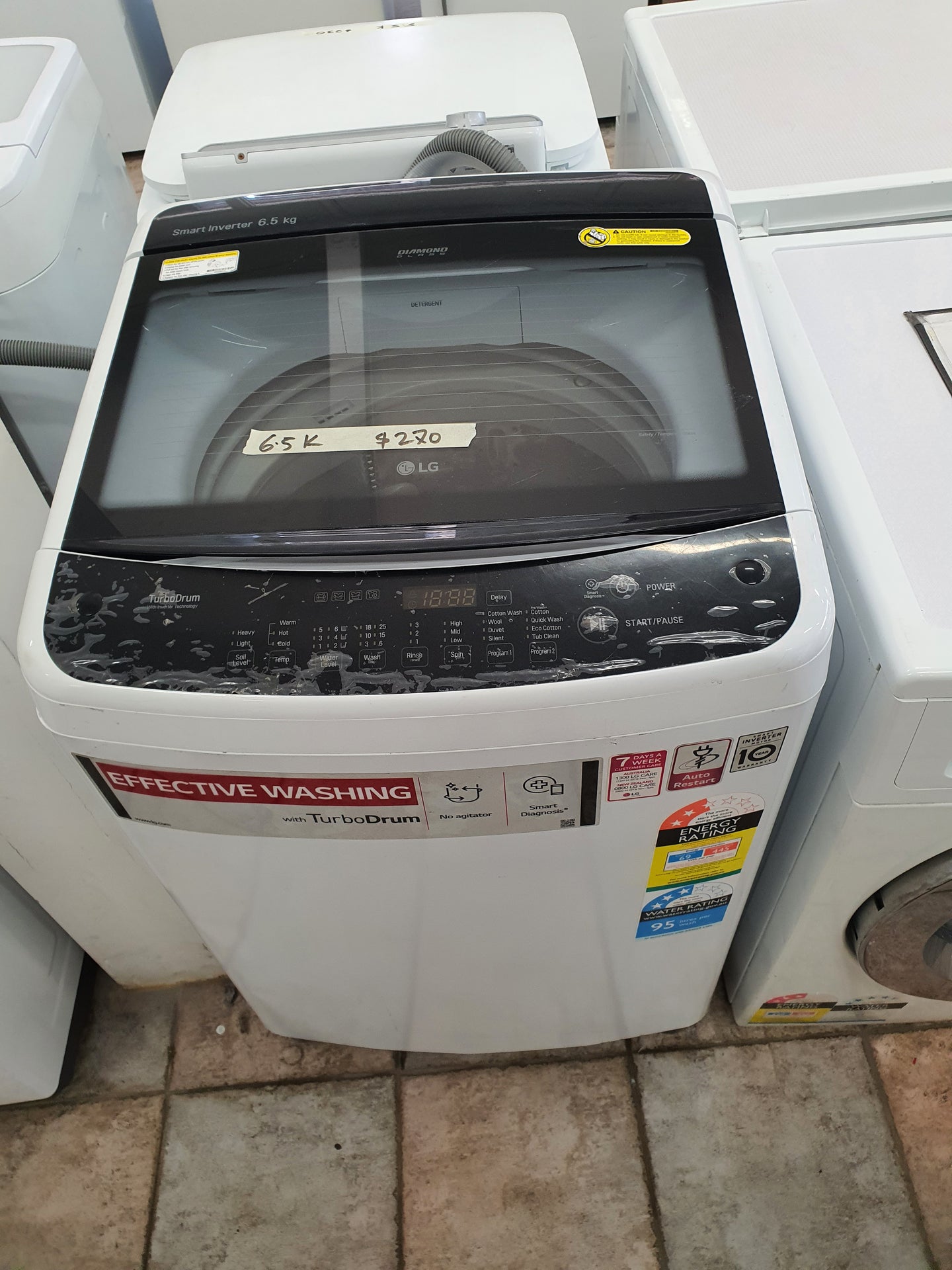 LG 6.5kg toploader washing machine Cheap World Online