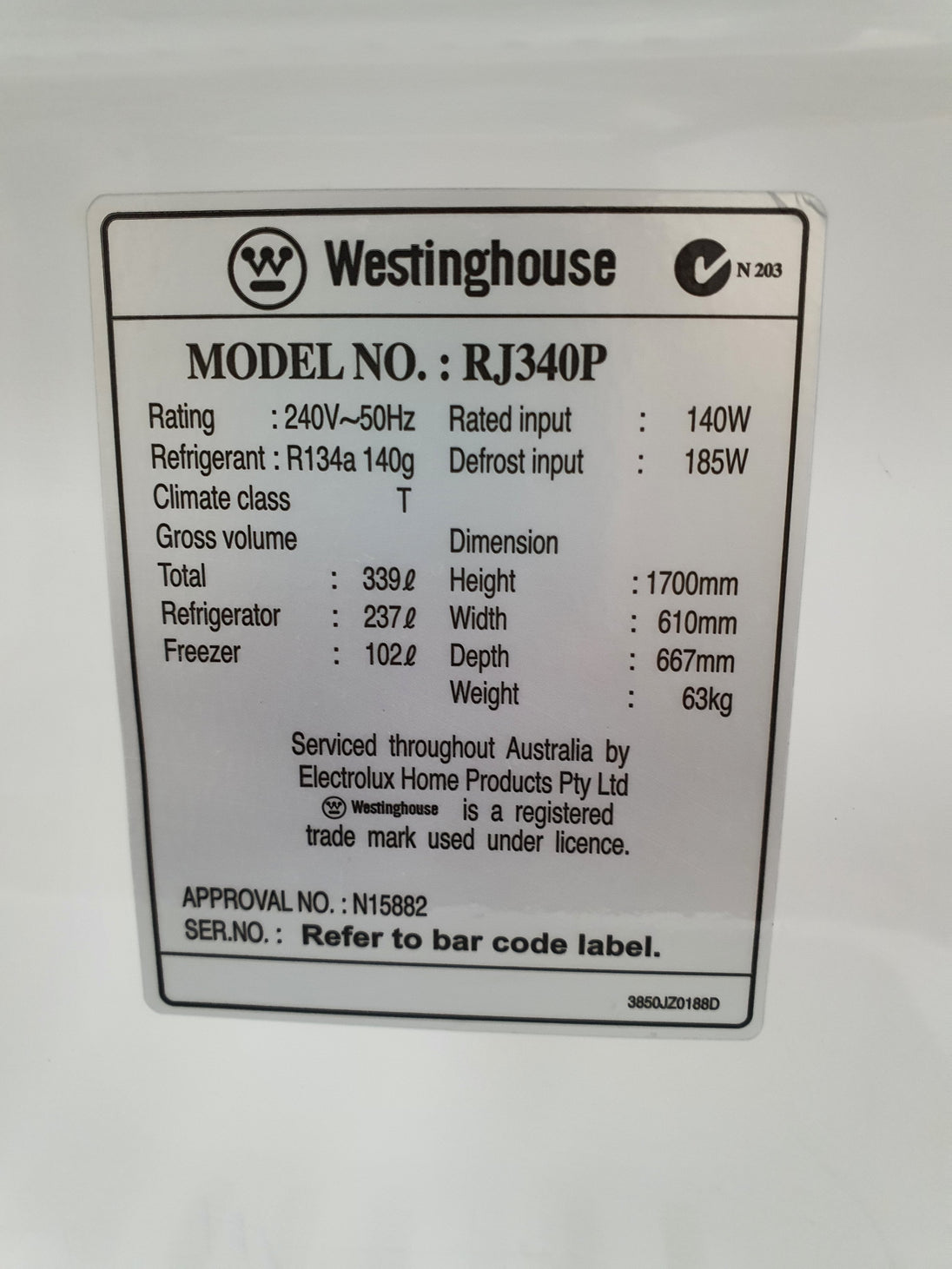 Westinghouse 339L Refrigerator Cheap World Online
