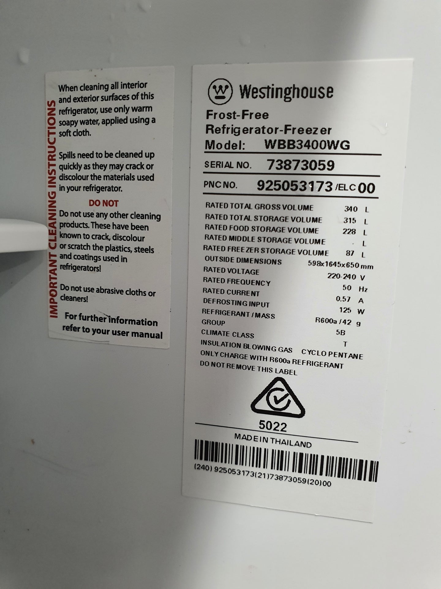 Westinghouse 340L Refrigerator Cheap World Online