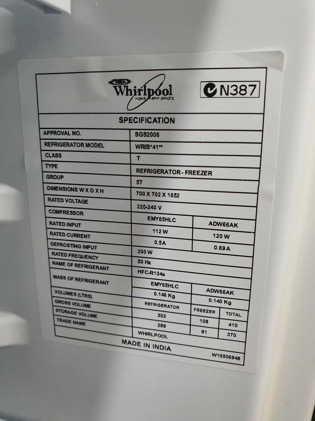 Whirlpool 410L Refrigerator Cheap World Online