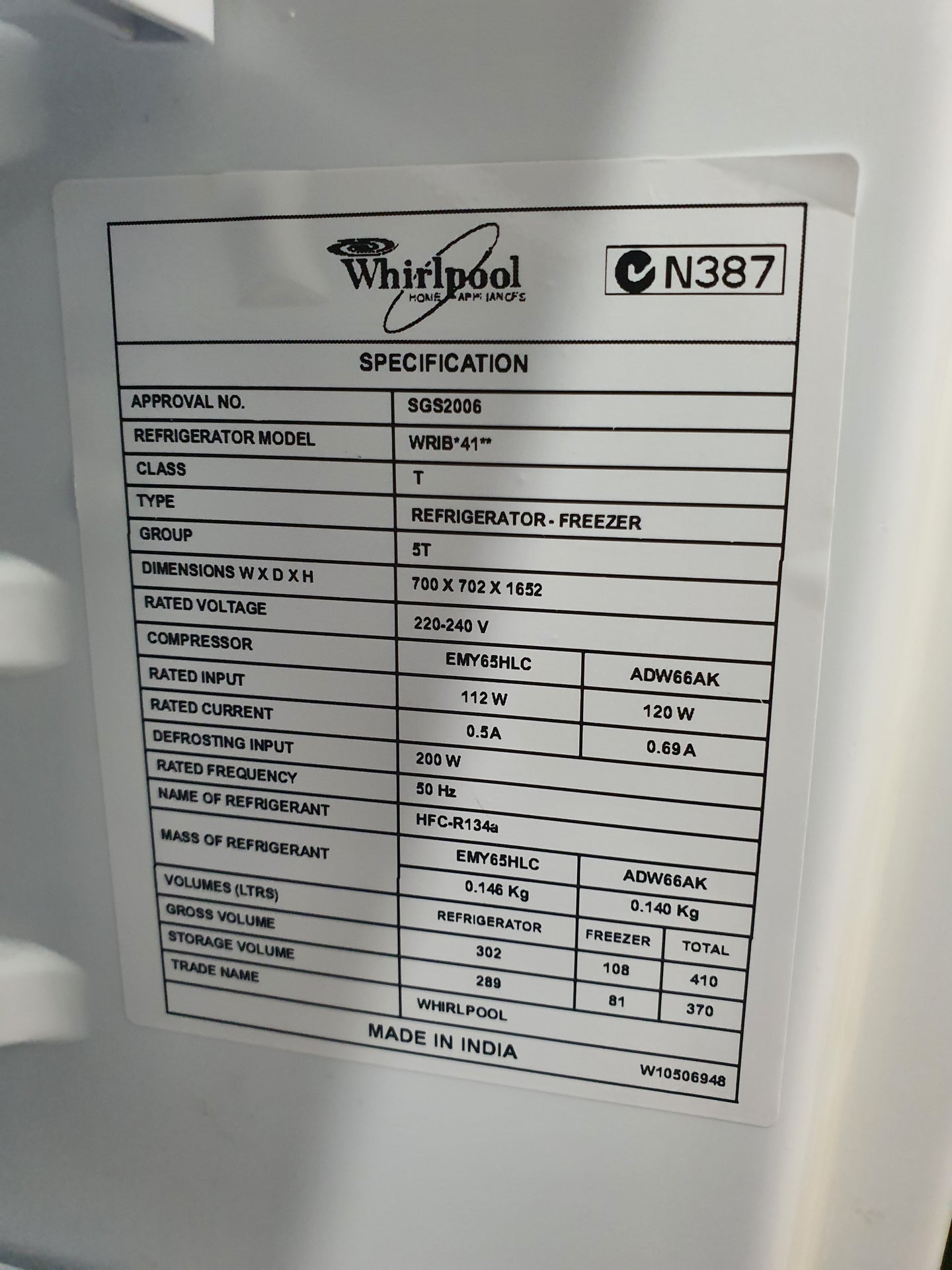 Whirlpool 410L Refrigerator Cheap World Online