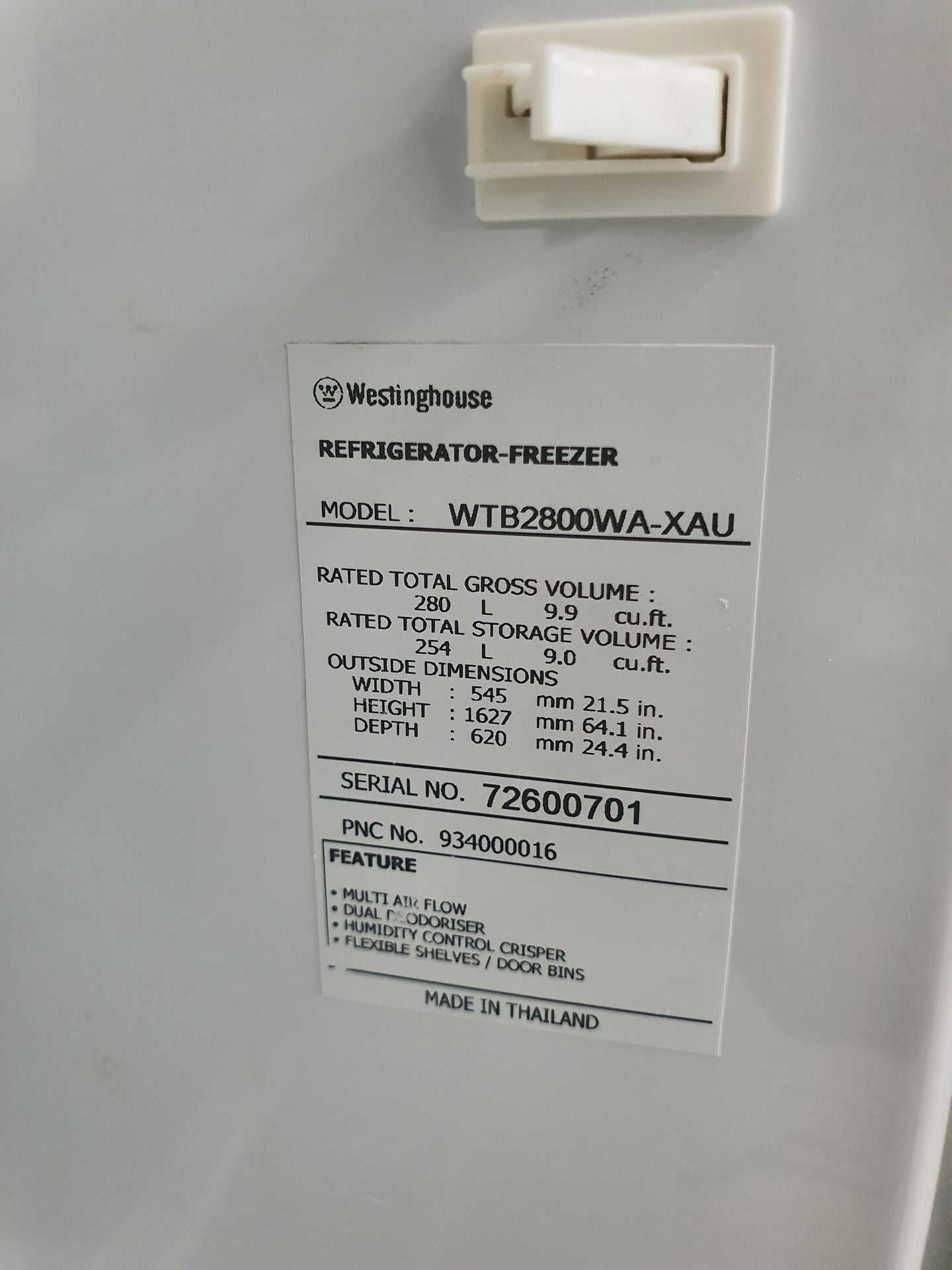 Westinghouse 280L Refrigerator Cheap World Online