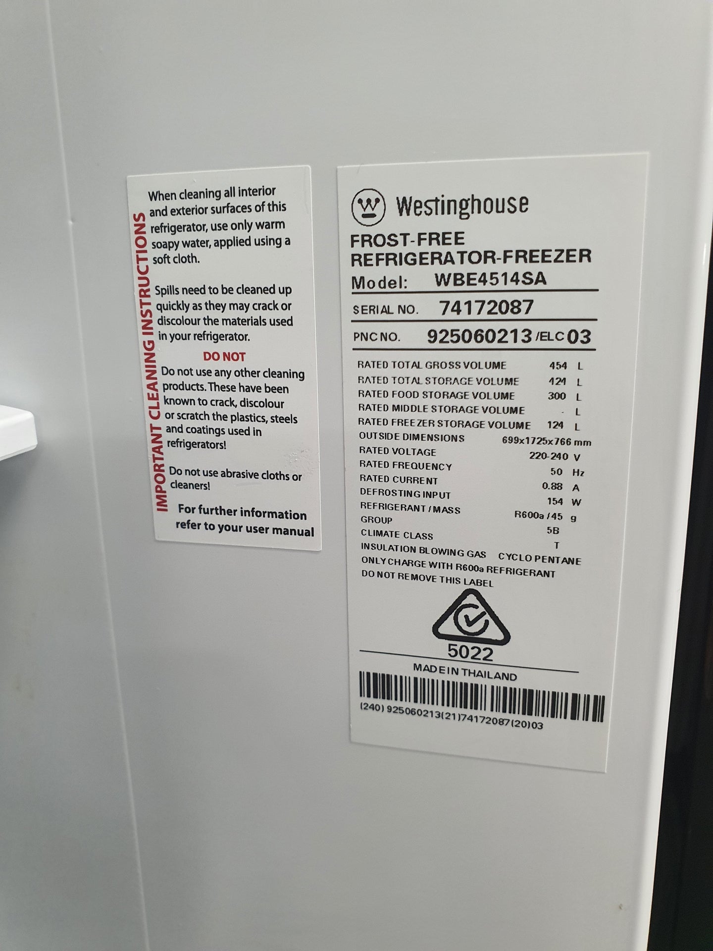 Westinghouse 454L Refrigerator Cheap World Online