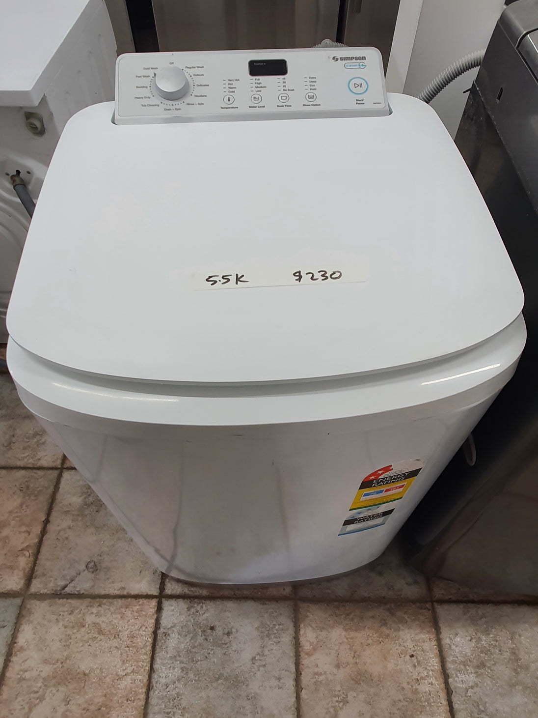 Simpson 5.5 kg top loader washing machine Cheap World Online