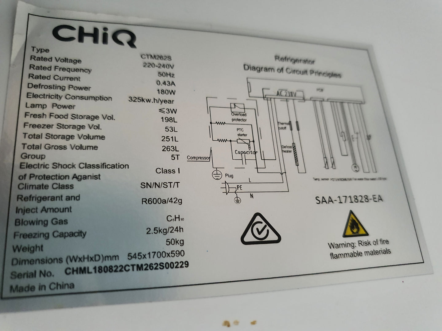 Chiq 263L Refrigerator Cheap World Online