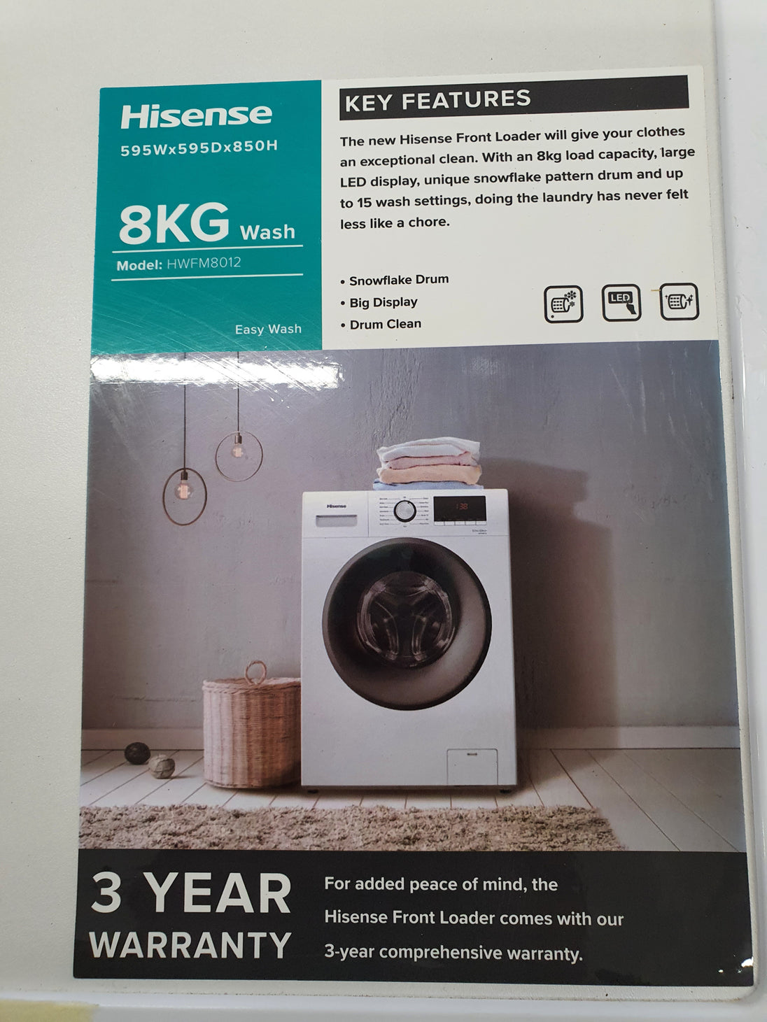 Hisense 8kg front loader washing machine Cheap World Online