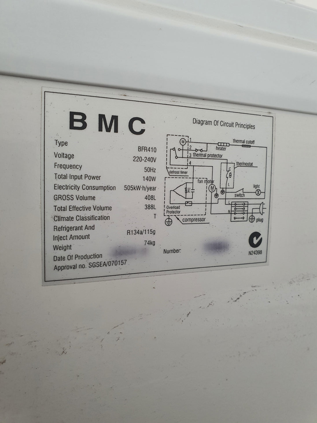 BMC 408L Refrigerator Cheap World Online