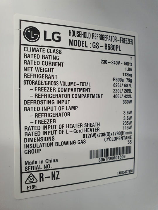 LG 626 L double door Refrigerator Cheap World Online