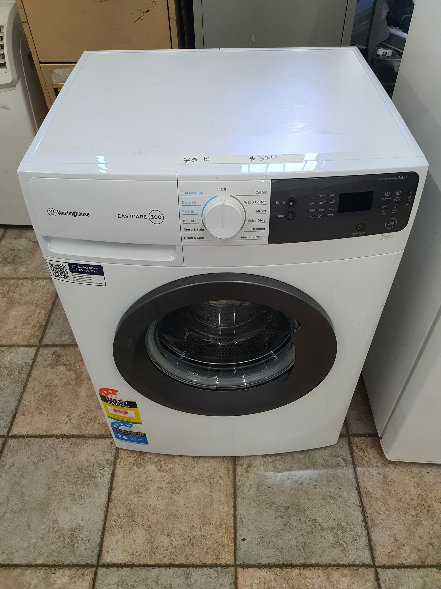 Westinghouse 7.5k front loader washing machine Cheap World Online