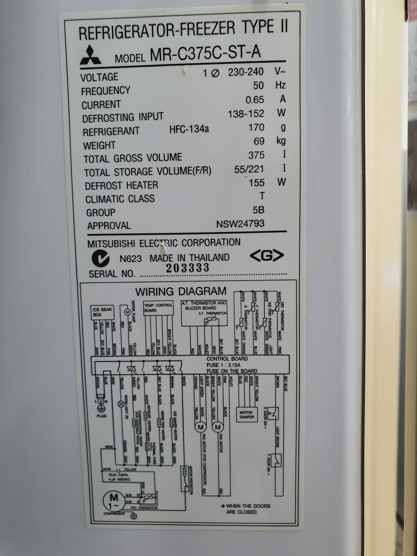 Mitsubishi 375L Refrigerator Cheap World Online