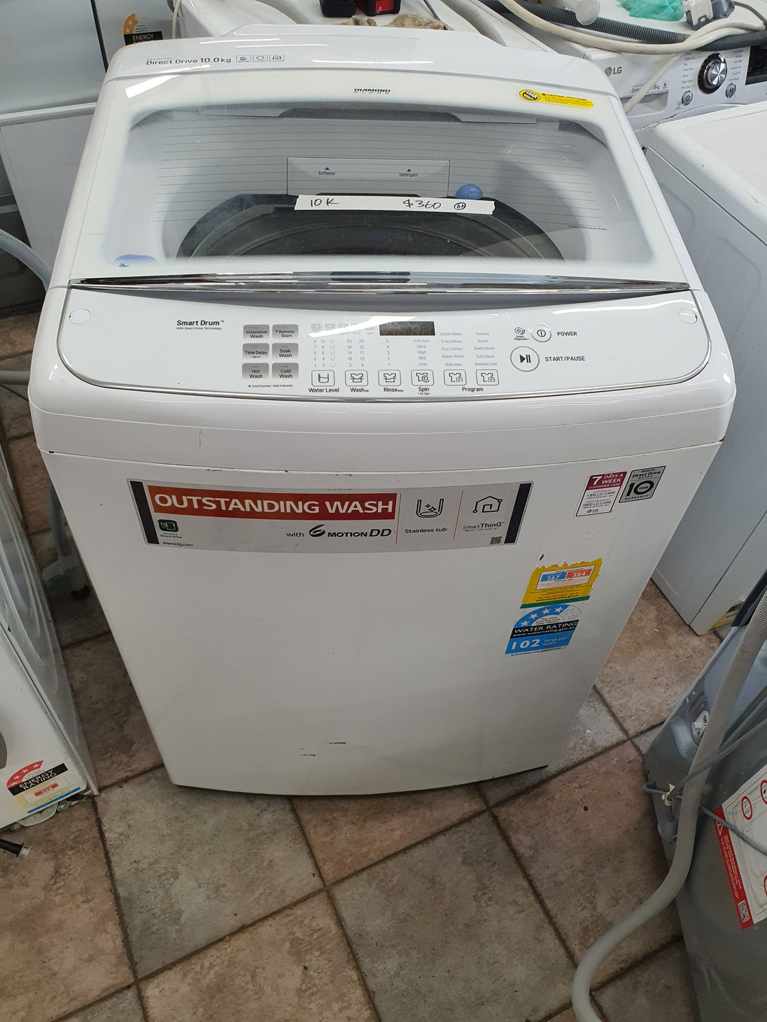 LG 10kg top loader washing machine Cheap World Online