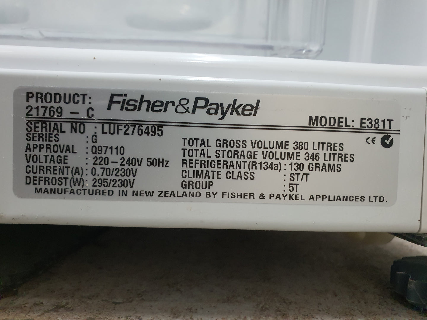 Fisher&Paykel 380L Refrigerator Cheap World Online