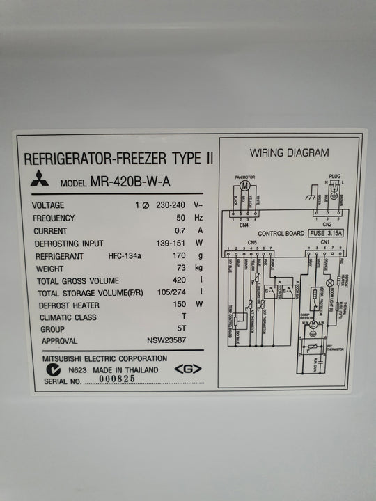 Mitsubishi 420L Refrigerator Cheap World Online