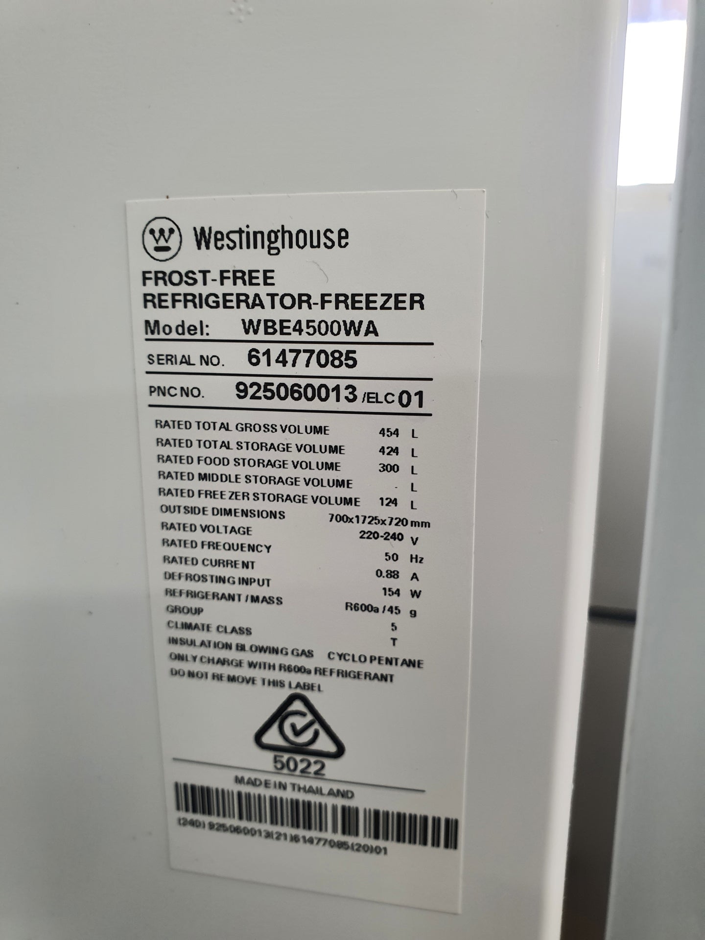 Westinghouse 454L Refrigerator Cheap World Online