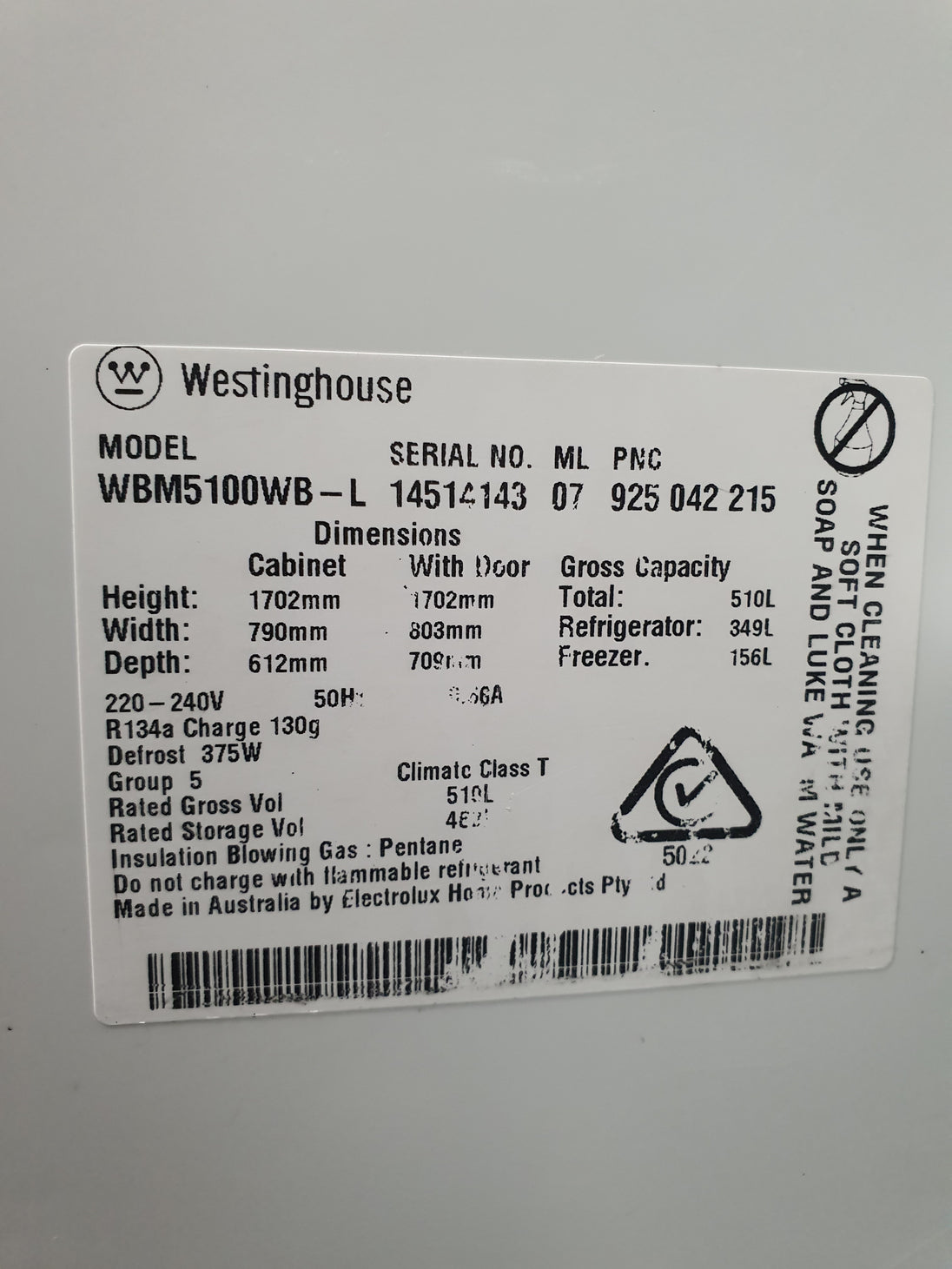 Westinghouse 510L Refrigerator Cheap World Online