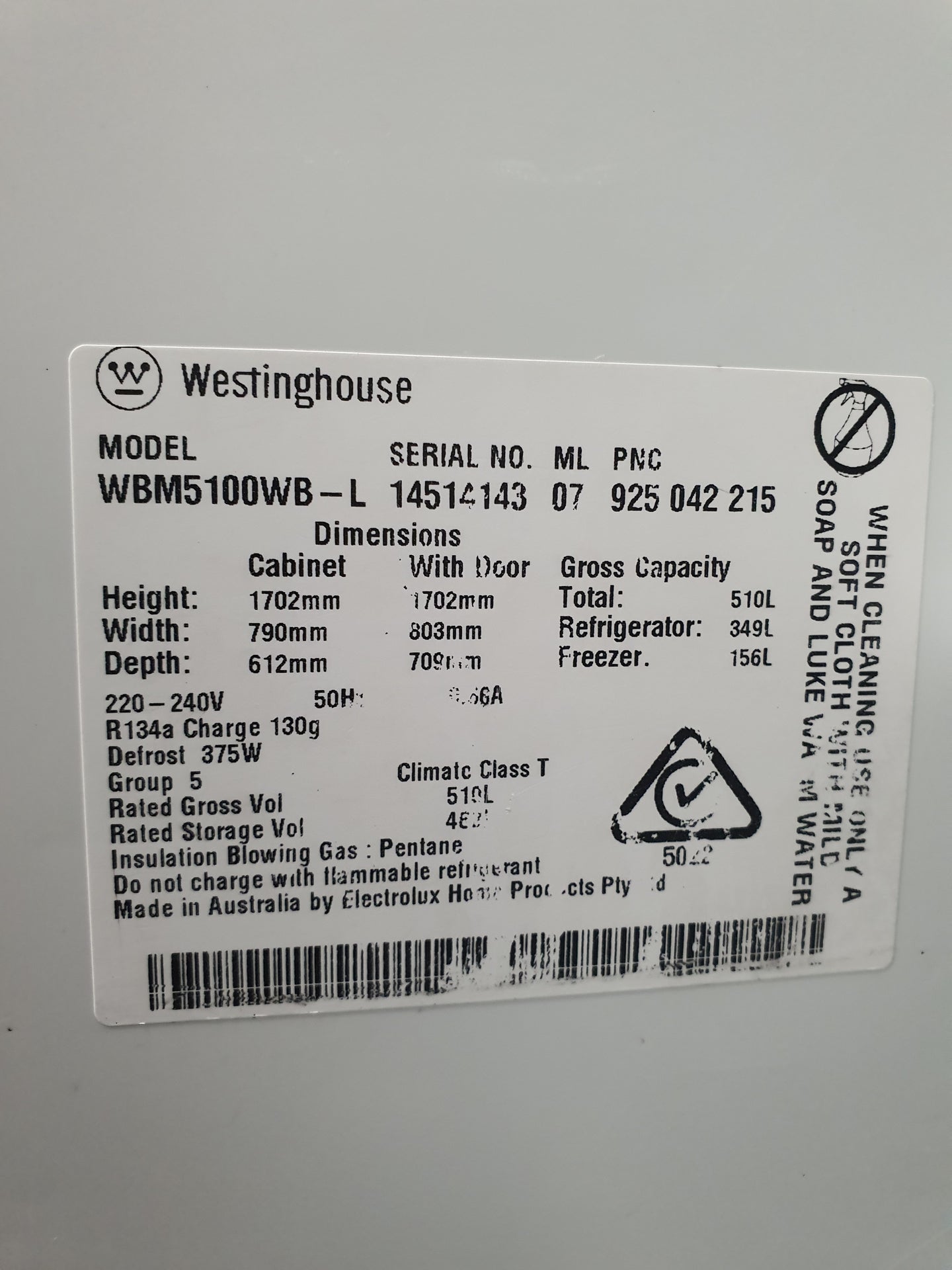 Westinghouse 510L Refrigerator Cheap World Online