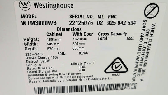 Westinghouse 300L Refrigerator Cheap World Online