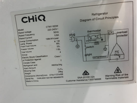 Chiq 118L Refrigerator Cheap World Online