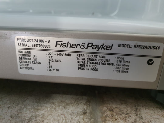 Fisher&Paykel 519L french door Refrigerator Cheap World Online