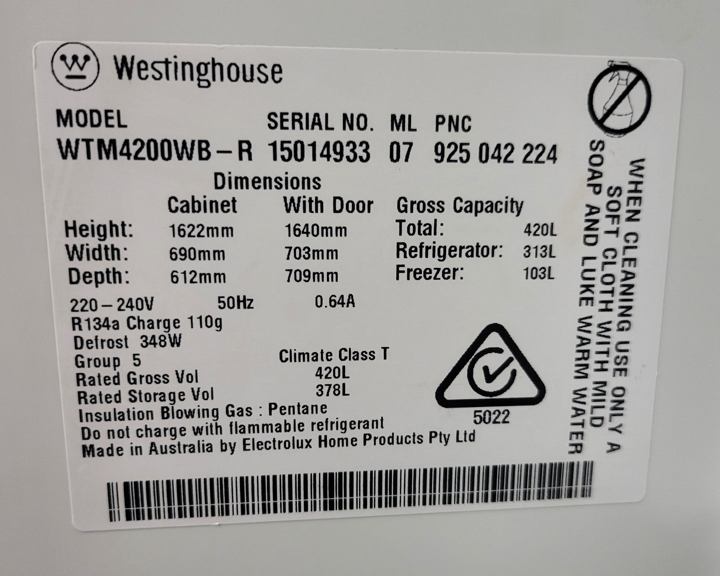 Westinghouse 420L Refrigerator Cheap World Online