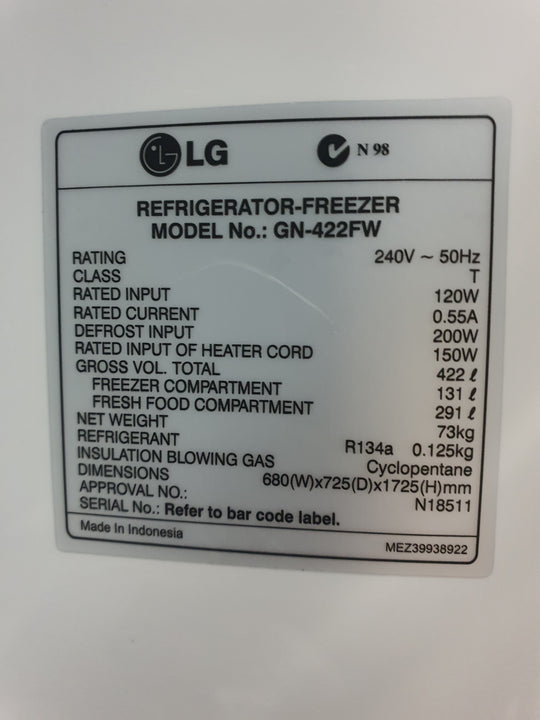 Lg 422L Refrigerator Cheap World Online
