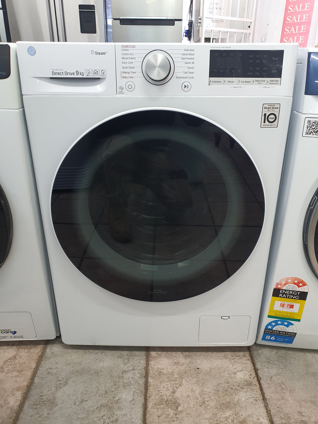 Lg 9 kg front loader washing machine Cheap World Online